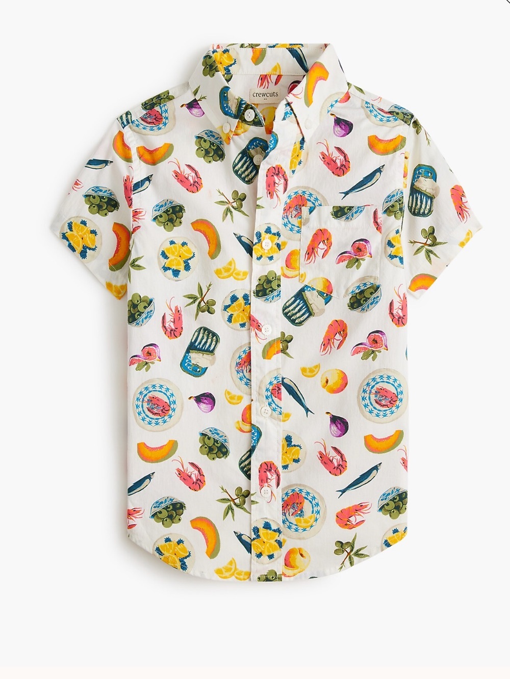 Jcrew Crewcuts Boys' printed washed shirt